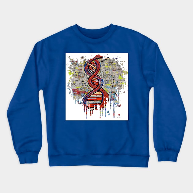 DNA Color Burst Crewneck Sweatshirt by EloiseART